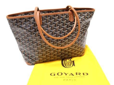 goyard black with brown handles|Brown Goyard Bags .